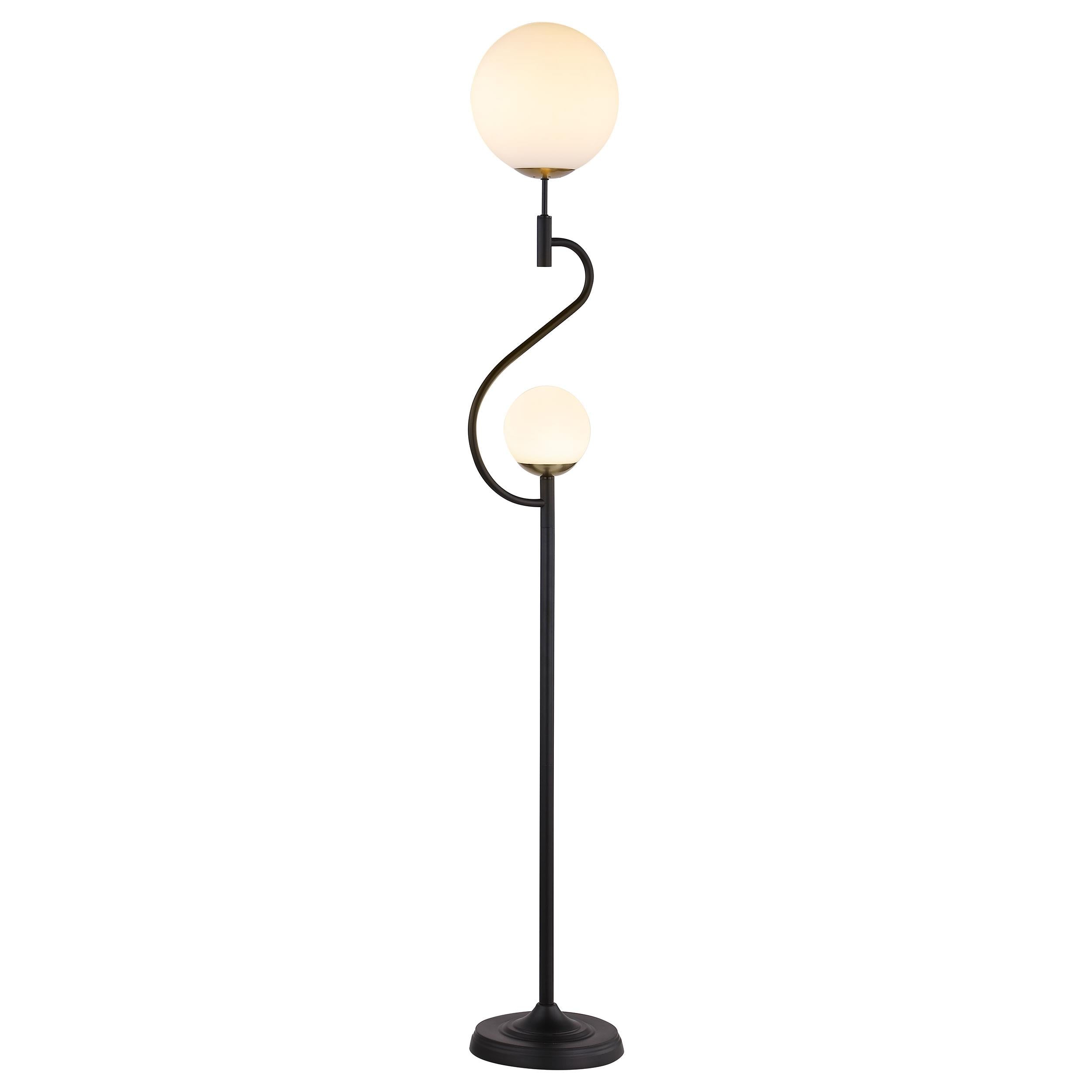 Coaster Furniture Dacki 920243 69-inch Dual Spherical Bulb Metal Floor Lamp - Black IMAGE 1